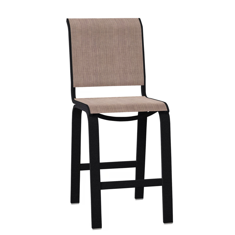 Tabouret de bar 26 po Holna, Noir texturé, Fenouil Augustine Sunbrella®