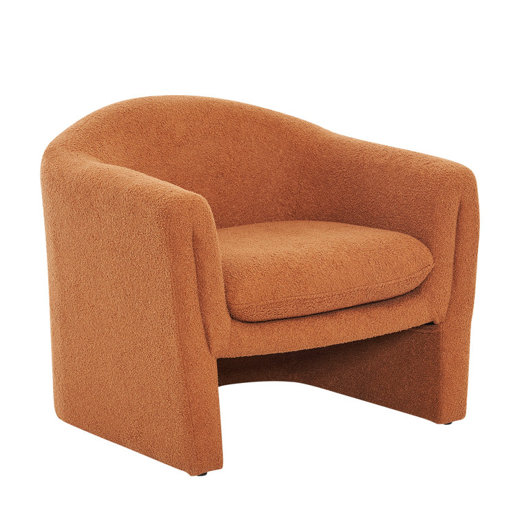 33.75'' W Teddy Fleece Upholstered  Accent  Barrel Chair