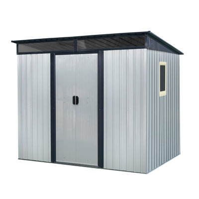 Solis Modern Galvanized Steel Weatherproof Storage Shed