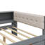 Lit plateforme avec tablettes, tiroirs, port de charge et tête de lit tapissier-122099884-122099886