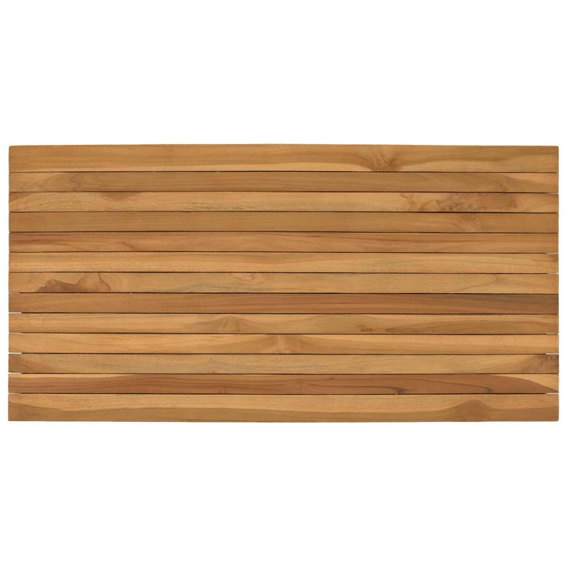  Table Top Natural Solid Teak Wood Modern Surface Dining Indoor Outdoor, 3.5cm H x 100cm W x 50cm D