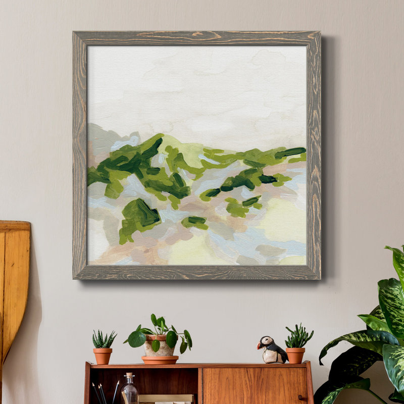 Toile encadrée Emerald Hills I-Premium - prête à être accrochée, Encadré gris, H 17 po x l 17 po x P 1,5 po