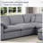  Aldora 6-Piece Upholstered Corner Sectional with Reversible Ottoman-1820578353