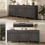  Armoire buffet moderne à cannelures élégantes 29,1 po avec 1 tiroir et 2 tablettes réglables-844169038-851878322