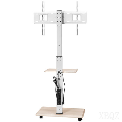 Rolling Tv Stand, Mobile Tv Cart For 32-70 Inch Screens, 25掳 Left-Right Rotation And Height Adjustable Tv Mount With Tray, Holds Up To 88 Lbs For Corner, Bedroom, Outdoor, Max Vesa 600x400mm