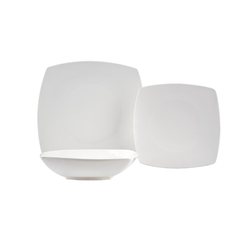 Service de vaisselle en porcelaine rouge Vanilla