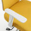 Chaise de bureau Mowbray à dossier bas en filet jaune moutarde avec structure blanche-1705561574