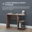 Bureau d'ordinateur 39 po Sunjoy Farmhouse Design, station de travail compacte avec 2 tablettes ouvertes