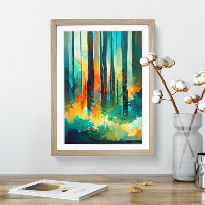 Forest Composition No.4 Abstract 1 Piece Single Picture Frame Painting