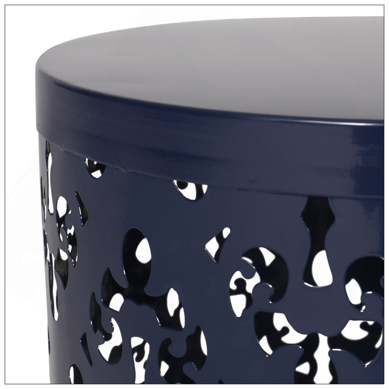Table de bout d'extérieur en métal - Grand, Marine