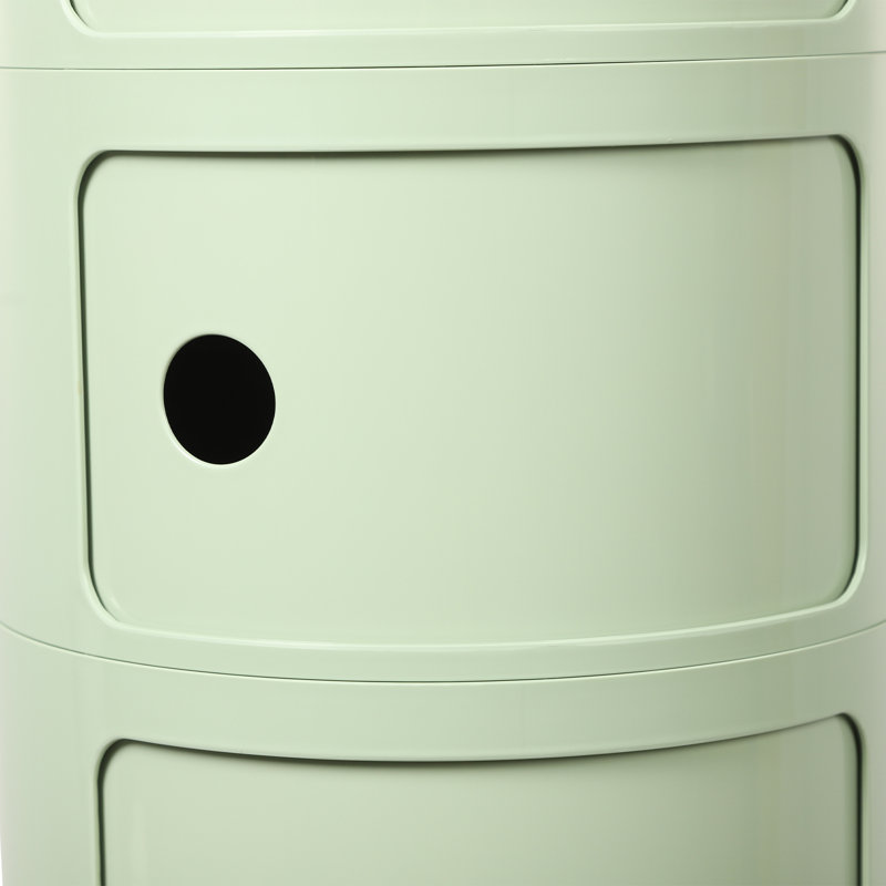 4-Tier Round Cabinet Drawer Organizer With Storage, Green
