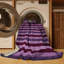 Tapis mauve à rayures horizontales lavable à la machine-1281062680