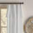Drop Cloth Curtain Panel, Light Filtering Ring and Tab Top with Attached Valance, 63 in Long x 50 in Wide, Farmhouse Single Window Panel, Bedroom, Living Room and Dining Room, White-56802050-82922716