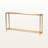 Hollis Console Table in Glam Gold Finished Metal, Mirrored Glass, 31.39'' H X 59.54'' W X 9.89'' D
