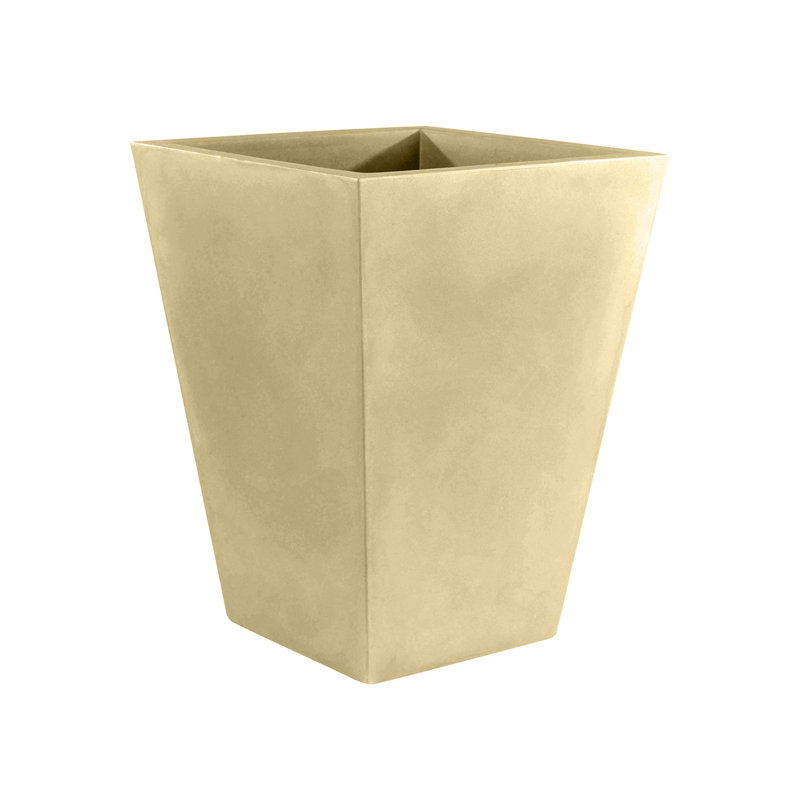 Pot de fleurs en résine Nano, H 7,75 po x l 3 po x P 3 po, Noir