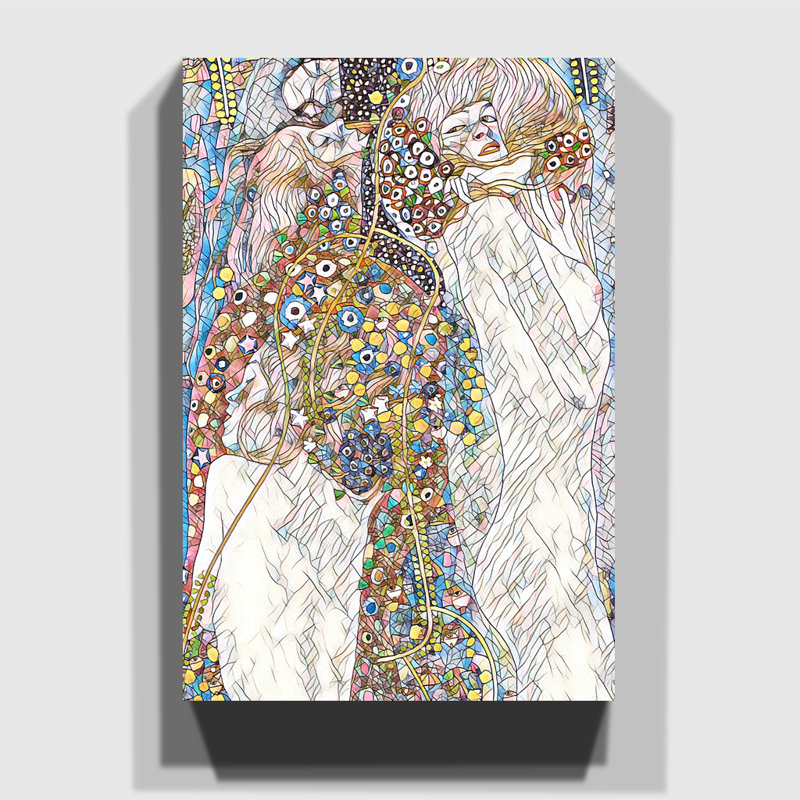 Water by Gustav Klimt - Wrapped Canvas, 50cm H x 35cm W