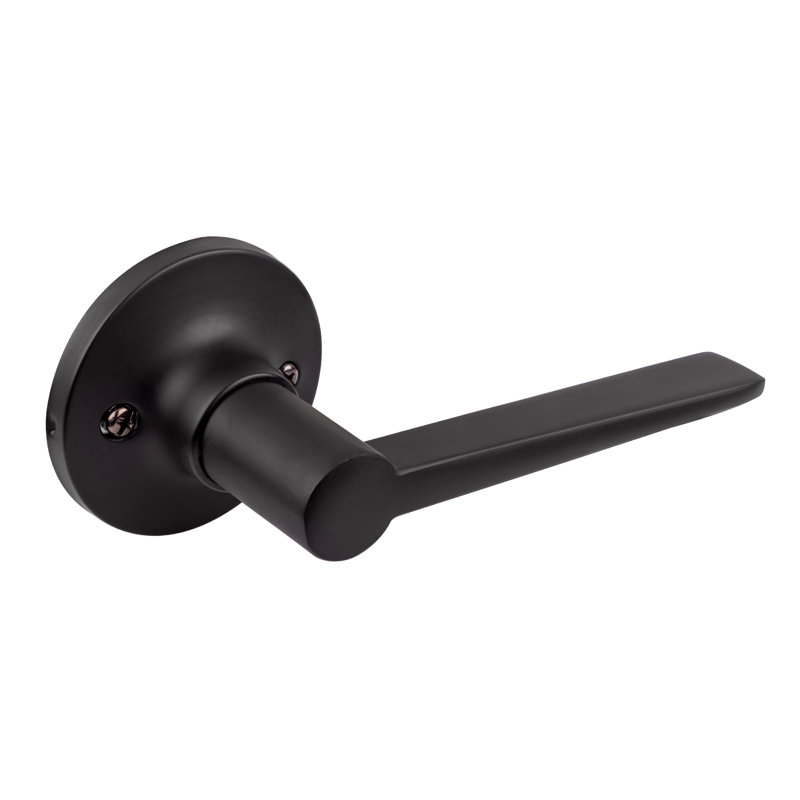 Faux levier simple avec rosette ronde Julia, Noir mat