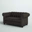 Causeuse Chesterfield à accoudoirs roulés 61 po Leite-1296468075