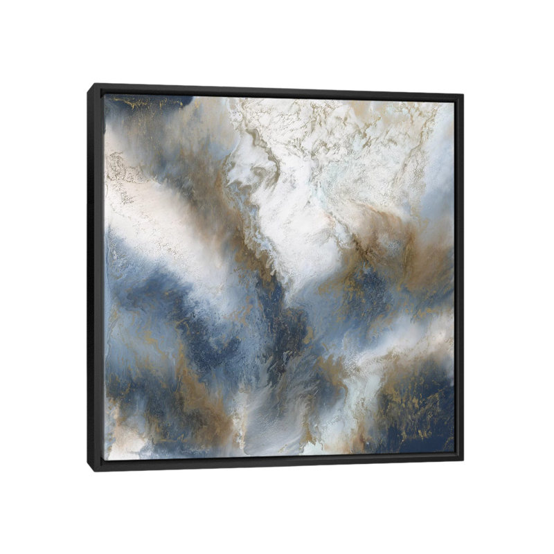 « let the light brillance », reproduction sur toile, H 18 po x l 18 po x P 1,5 po, Toile avec cadre noir, Pas de tapis