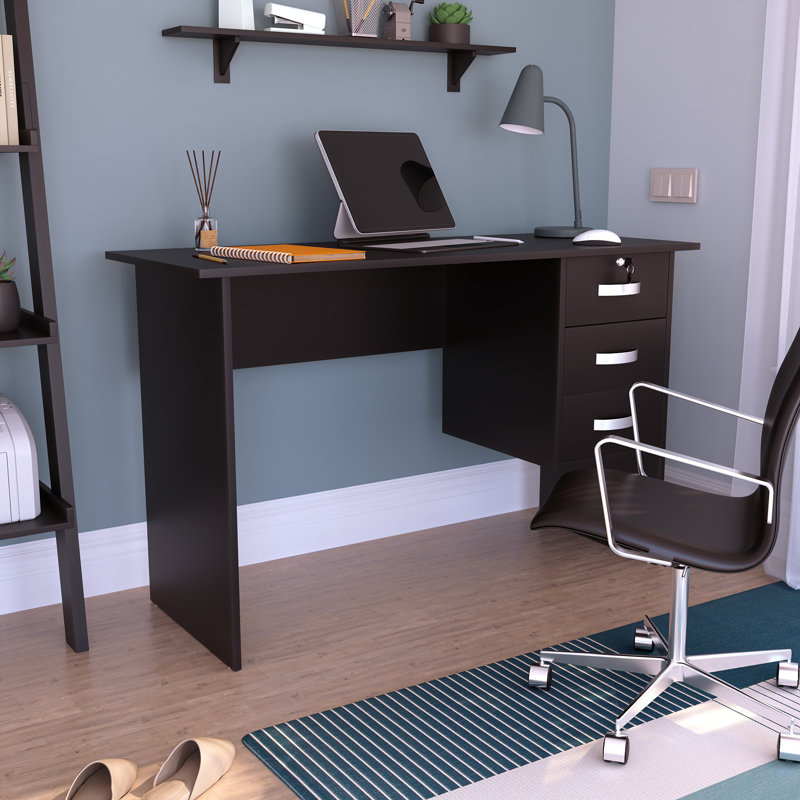 Muskoka Solid Wood Writing Desk, Black