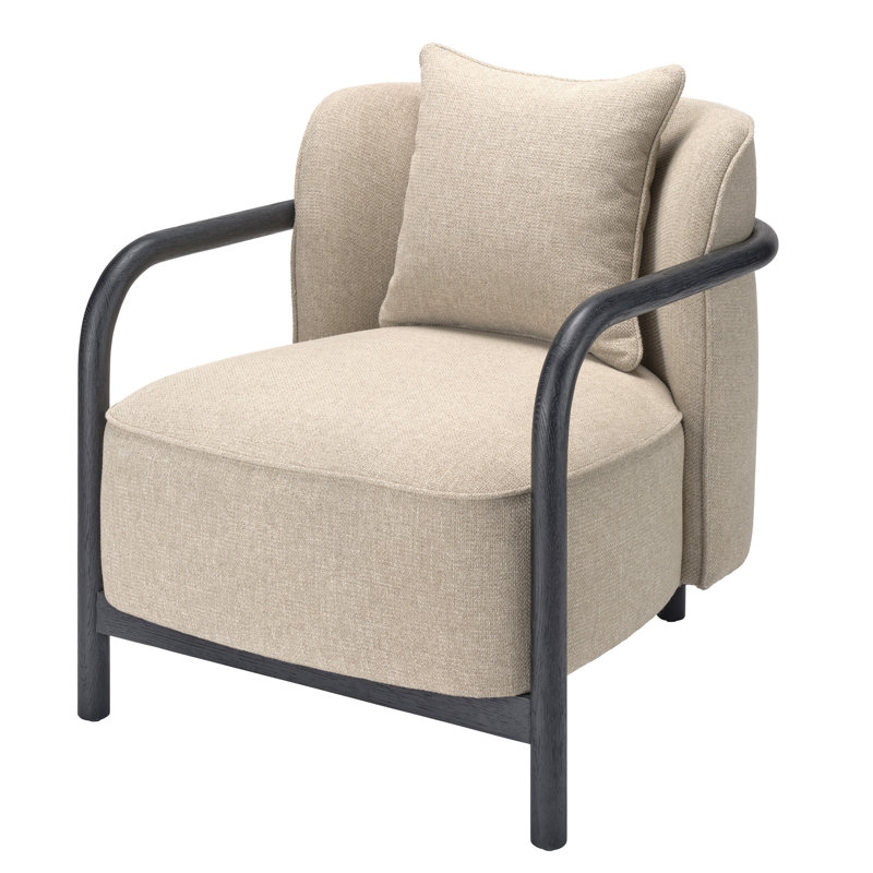 Fauteuil lounge Tether, chêne ébène, Chêne ébène