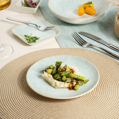 Assiette ronde en porcelaine Paros-Aqua Premium