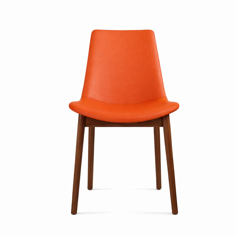 Eiffel Wood Dining Chair, Walnut, Orange PPM