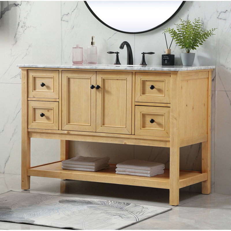 Ensemble de meuble-lavabo simple 48 po Bonsai, Naturel