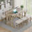 3 - Person Solid Wood Top Trestle Dining Set-583782448-583782451