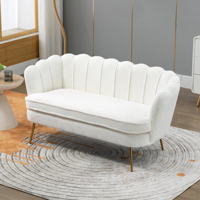Shay 59.2" Flared Arm Curved Loveseat