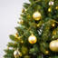 Arbre de Noël avec lumières à DEL blanc chaud - pointes en PVC et aiguilles dures, conception à branches articulées, support en métal robuste - arbre de Noël réaliste-1235187869