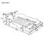 Lit plateforme double en forme de voiture de course avec roues, noir-498215527-498215520