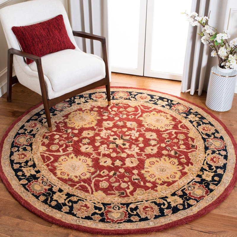 Tingley Hand Tufted Wool Pile Oriental Rug, Round 8'