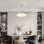 Lustre en métal à DEL avec diffuseur en acrylique blanc doux transparent-1085655159