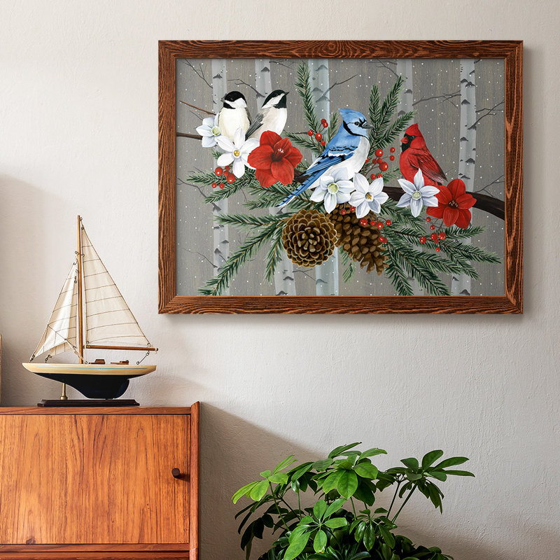 Birch Birds Collection, peinture sur toile encadrée, Érable, H 22 po x l 32 po x P 1,5 po