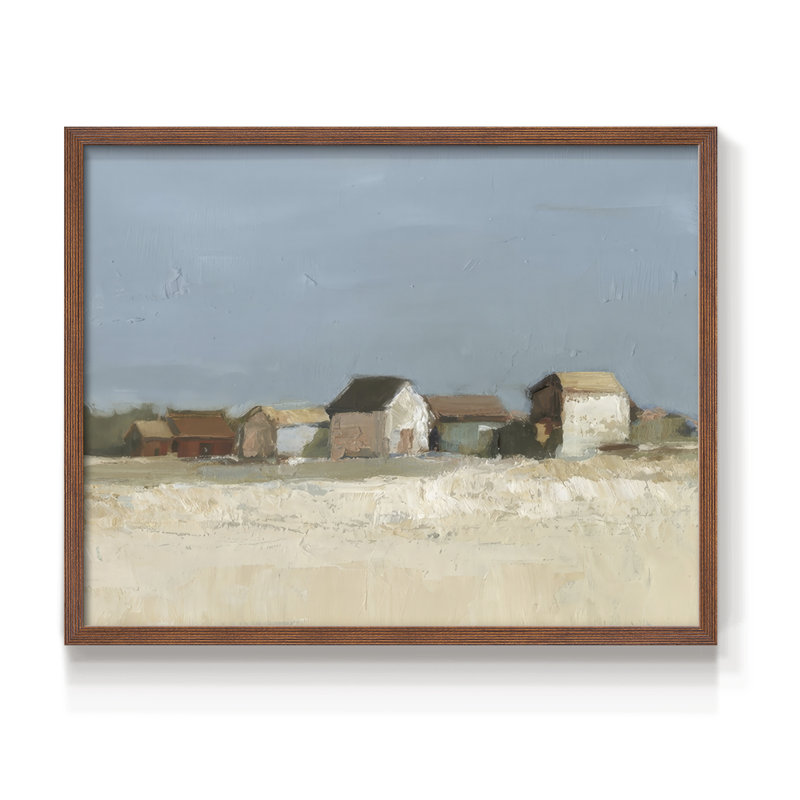 Seafront Shanties II -Framed Print - Restickable, Noyer, H 22 po x l 28 po