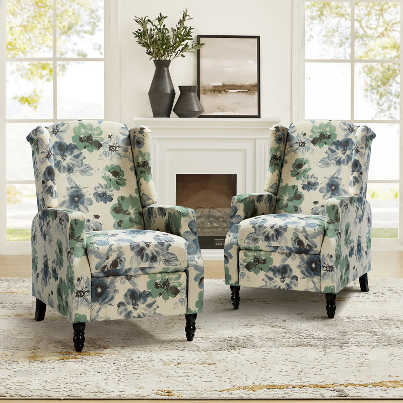Sobotka Recliner, Floral Harbor Polyester