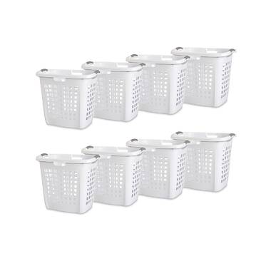 Sterilite Laundry Hamper Flip Top Lid Retractable Pull Handle