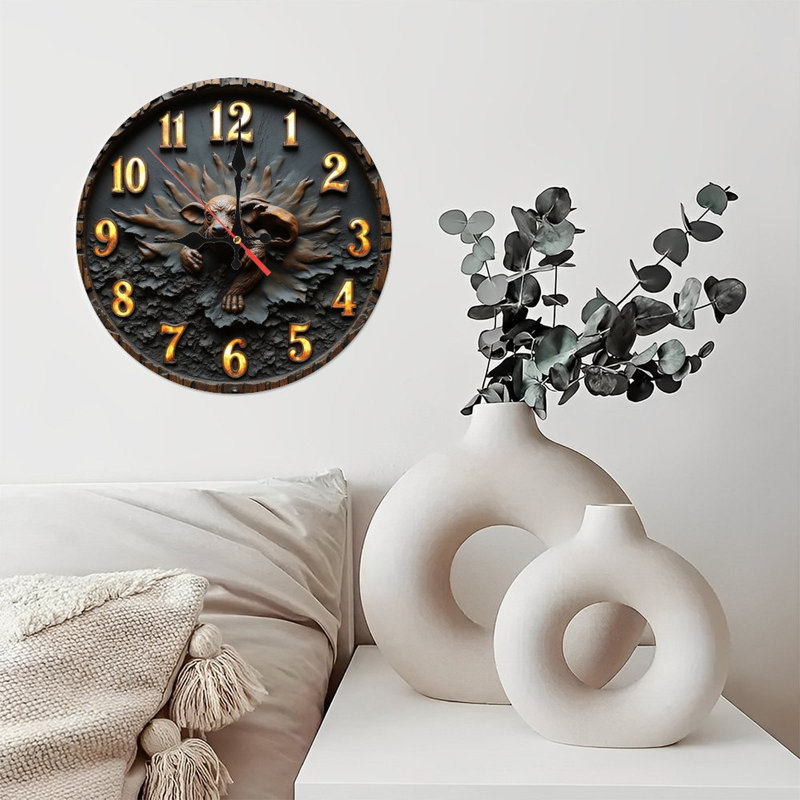 Horloge murale animal unique en résine