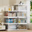 Bacs de rangement empilables transparents avec couvercles