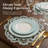 Elegant Gray Round Linen Placemats Doilies of Creola Collection for Dining Table Decor and Christmas Styling