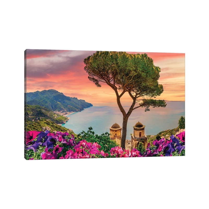 Amalfi Coast Sunset,Italy by Susanne Kremer - Wrapped Canvas Print, 101.6 cm H x 66.04 cm W x 3.175 cm D