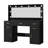 44.8" Black Vanity Desk with 3-Color LED Mirror & Charging Station, 5 Drawers Makeup Vanity with Cabinets for Bedroom-1990146704