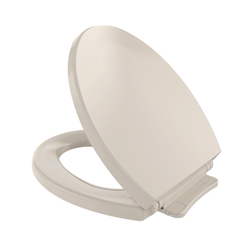 TOTO® SoftClose® Slow Close Round Toilet Seat and Lid, Bone, Bone
