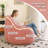 Compression Soft Teddy Fabric Tufted Memory Sponge Foam Filled Bean Bag Chair-1689164115