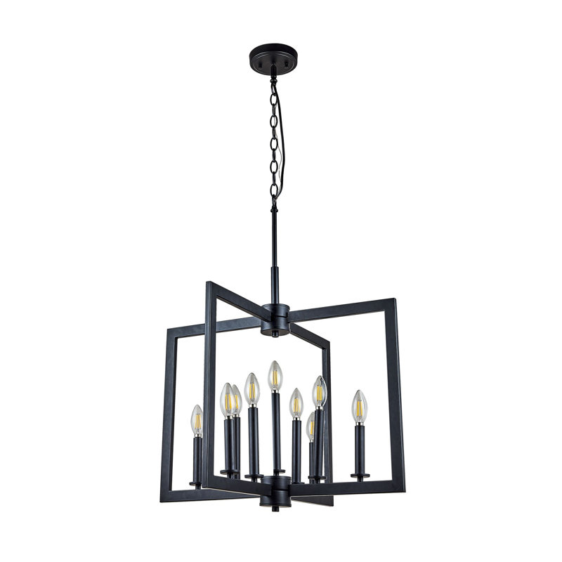 Lustre en acier 9 lumières Clamart