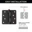 Ensemble de charnières de porte 4 po x 1/4 po Radius (3 par paquet)-86638105