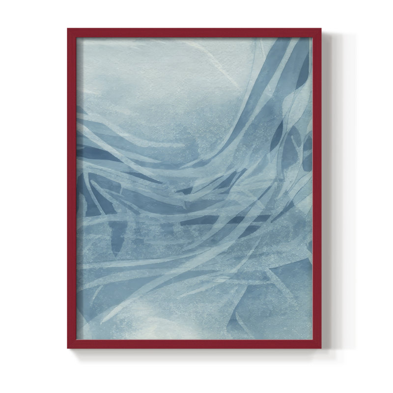 Marine Reflections II, reproduction encadrée - bois massif, H 11 po x l 9 po, Cadre rouge