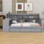 Lit de jour avec 3 tiroirs, ports USB et bureau-536035915