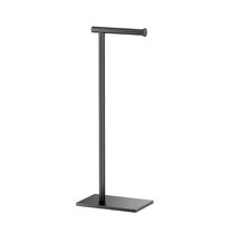 Free Standing Matte Black Toilet Paper Holder Stand Black Marble Base —  Marmolux